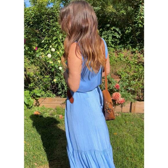 FRNCH Paris Blue Midi Dress — Made in Italy - Picture 8 of 9